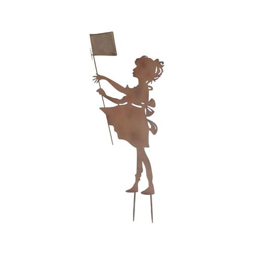 La Grande Prairie - Silhouette en fer Petite fille 40 x 92 cm