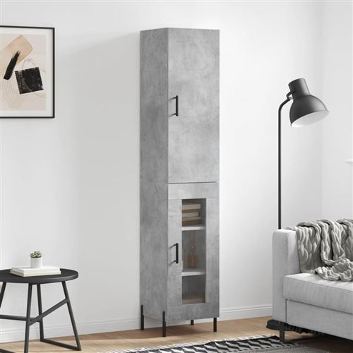 Vidaxl Gris Buffet Haut Verre Béton - Image 2