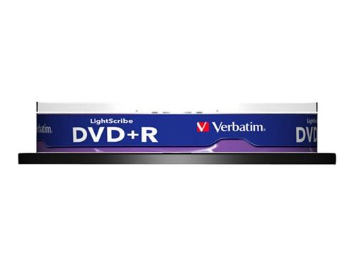 Verbatim LightScribe - 10 x DVD+R - 4.7 Go (120 minutes) 16x - LightScribe 1.2 - spindle