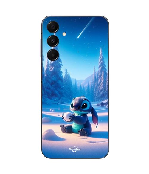 Coque Samsung Galaxy A16 Stitch mignon neige étoilée 3D Maniacase