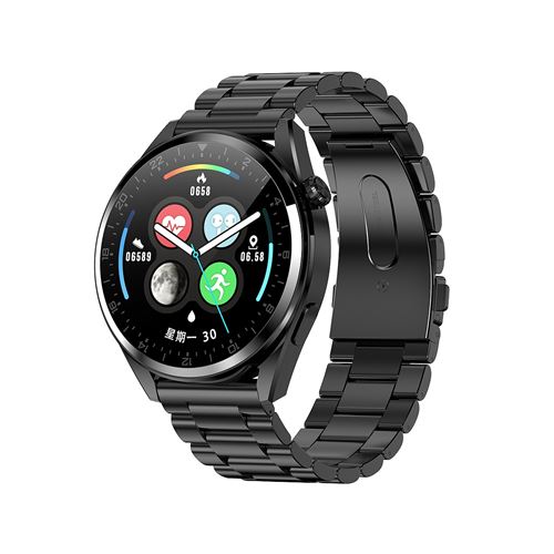 Montres connectées AK33PRO IP67 étanche Rappel sédentaire surveillance du sommeil Noir