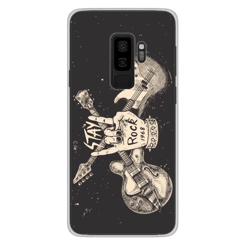 Coque en silicone imprimée compatible Samsung Galaxy S9 Plus Stay rock