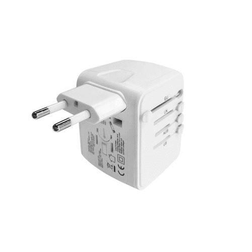 goobay Travel adapter - Adaptateur pour prise d'alimentation - power CEE  7/7 (M) - noir - France, Allemagne - Chargeur et câble d'alimentation PC -  Achat & prix