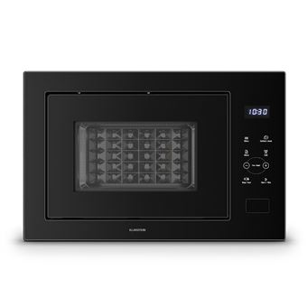 Klarstein Velaire Micro-Ondes Encastrable 25 L avec Gril 850W 1200W 8 Programmes Tactile Acier Inox Noir - 1