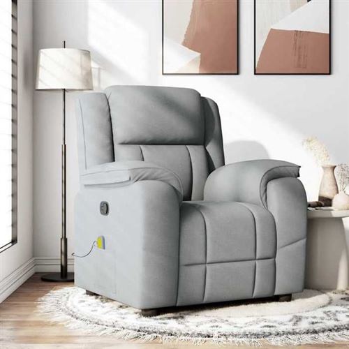 Vidaxl Gris/Clair Fauteuil De Massage Inclinable - Image 2
