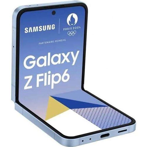 Smartphone Samsung Galaxy Z Flip6 bleu 6.7 RAM 12 Go stockage 256 Go État correct - N/A reconditionné disponible sur Fnac