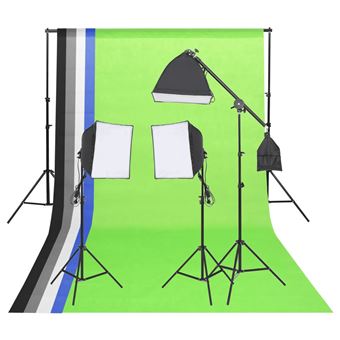 VIDAXL Kit de studio photo boîtes a lumiere toile de fond reflecteur