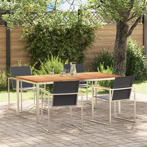 Vidaxl Ensemble De Salle À Manger Pour Jardin 5 Pc - Image 3