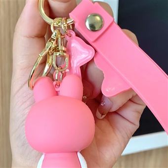 Porte clé Hello Kitty design 2018, Cuir Rose de qualité
