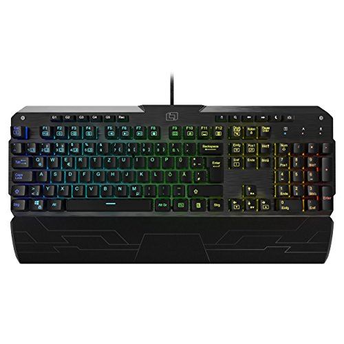 Lioncast LK300 RGB USB QWERTZ Allemand Noir Claviers (avec Fil, USB, Clavier mécanique, QWERTZ, LED RGB, Noir)