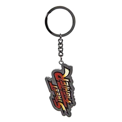 Porte-clés en métal avec logo de Street Fighter