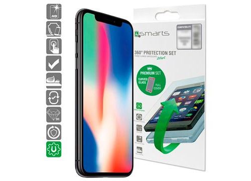 Kit de Protection iPhone X / iPhone XS 4smarts 360 Premium - Transparent