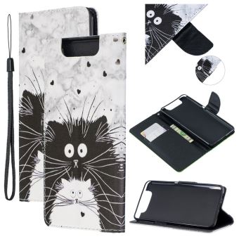 Etui En Pu Impression De Modele Chat Noir Et Blanc Pour Votre Samsung Galaxy A80 0 Etui Pour Telephone Mobile Achat Prix Fnac