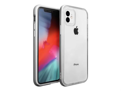 Laut EXOFRAME - Achterzijde behuizing voor mobiele telefoon - polycarbonaat, gemachiniseerd aluminium - zilver - voor Apple iPhone 11