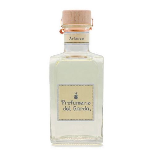 HOMEMANIA Diffuseur Arborea - assainisseur d'air avec bâtons - Parfum boisé - 500 ml Jaune Clair en Verre, Bois, Parfum, 7,5 x 7,5 x 19 cm