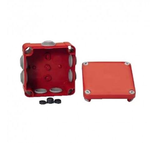 Schneider Electric Rouge Boite De Dérivation À Embouts Pour Circuits De Sécurité - Couvercle À Vis - 105 X 105 X 55Mm