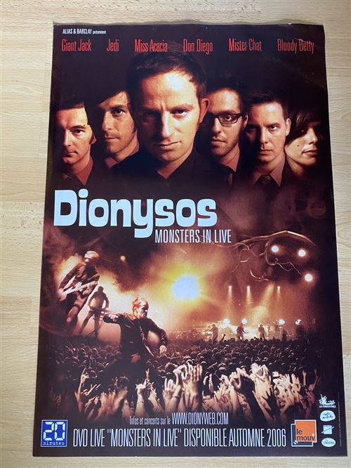 Dionysos - Monsters in Live - 40x60cm - Affiche