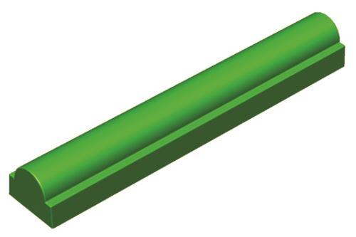 Moule a bûche ronde base rectangle