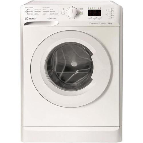 Indesit MTWA 91283 W FR - Machine à laver - largeur : 59.5 cm - profondeur : 60 cm - hauteur : 85 cm - chargement frontal - 62 litres - 8 kg - 1200 tours/min - blanc