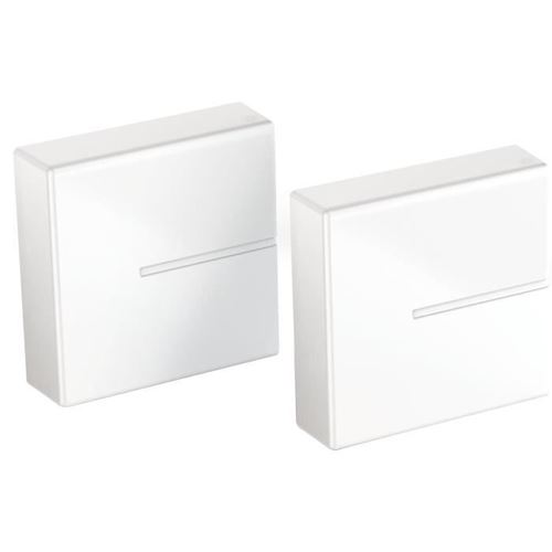 Meliconi Ghost Cube Cover Systeme De Gestion Des Cables - Comprend 2 Cubes - Poids Max : 3 Kg - Cube : 20 X 20,5 X 5,3 Cm - Blan