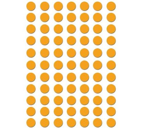 Gommettes rondes 8 mm Orange x 462