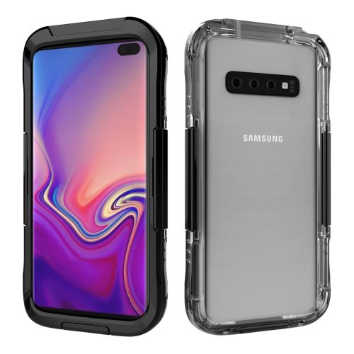 Coque en TPU 10m étanche à l'eau, la saleté, poussière et neige noir pour votre Samsung Galaxy S10