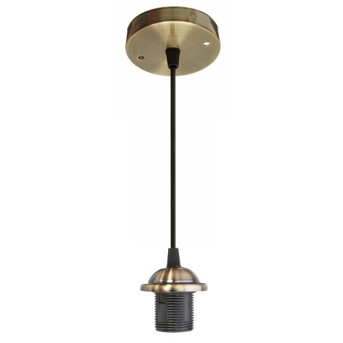 Titulair E27 Lampe Ampoule Rétro Industriel Vintage Plafonnier Suspension Lustre Bronze (ampoule non incluse)