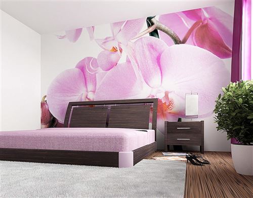 AG Design – Papiers Peint Photo – Grande orchidée Violette – Tapisserie Photo – Poster Photo géant – 360x254 cm – 4 lés – FTS 0049