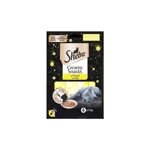 Sheba Friandises Au Poulet Creamy Snacks - Pour Chat - 4 X 12 G