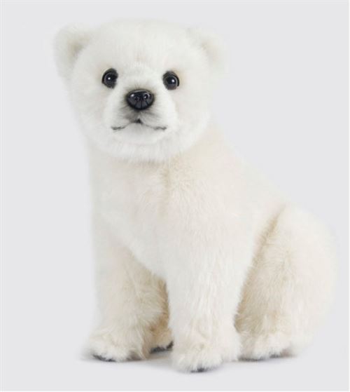 Anima Peluche Ours Polaire Assis 24 cm