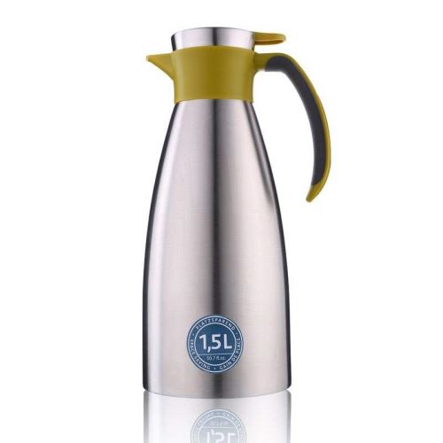 Emsa 514502 Soft Grip Pichet Isotherme, Fermeture Quick Tip, 1,5 Litre, 100% Hermétique, Vert