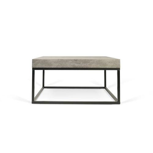 Paris Prix - Temahome - Table Basse 75cm petra Béton & Métal Noir