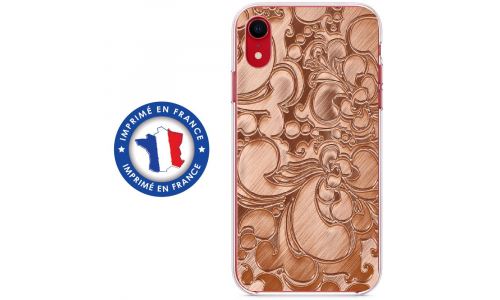 Coque souple pour Apple iPhone XR avec impression Motifs arabesque bronze