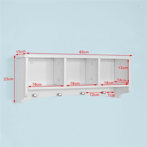 Portemanteau Etagere Murale Porte Manteau Salle De Bain Meuble D