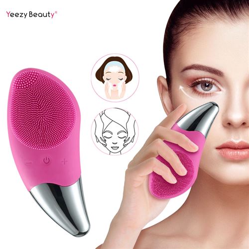 Brosse Visage Electrique Silicone - ROSE