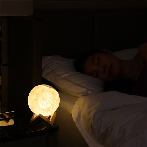 Comparer les prix de Humidificateur Lampe de lune impression en 3D Changement de couleur-blanc