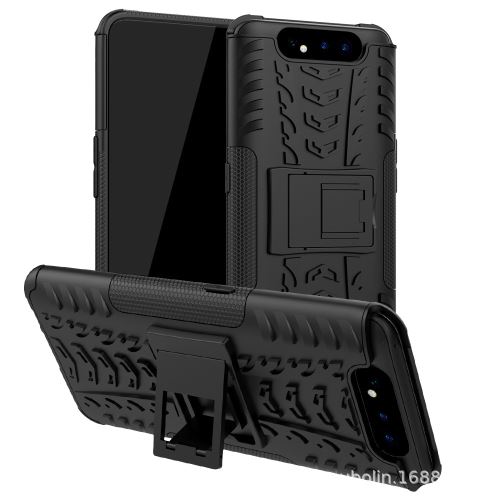 Housse étui Coque portable avec support pour Samsung Galaxy A70 - Noir -4671