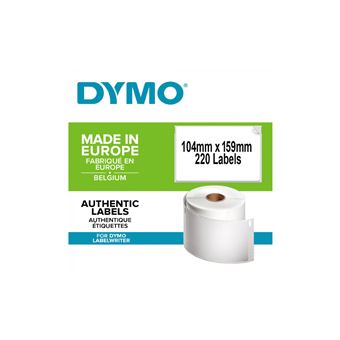 Dymo Cassette Ruban étiqueteuse LetraTag fond plastique blanc origine, 12mm  x 4 metres à prix pas cher