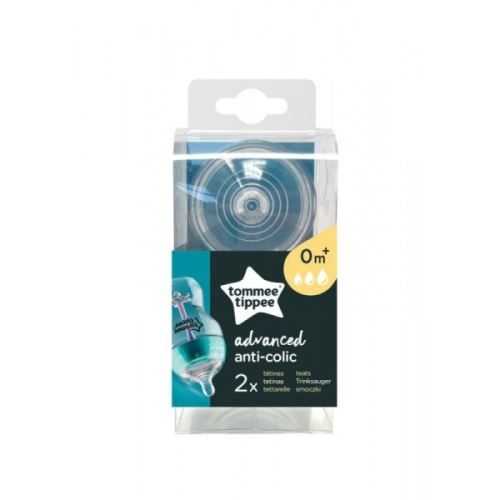 Lot de 2 tétines anti-colique avancé débit variable - tommee tippee