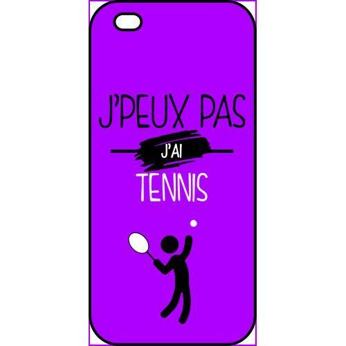 Coque apple iphone 5 5s j peux pas j ai tennis 7