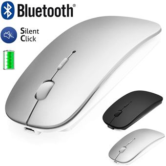 4.0 souris Bluetooth souris sans fil souris d'ordinateur silencieuse souris  ergonomique Bluetooth souris Rechargeable sans fil USB Bluetooth souris PC  - Black - SUB1006