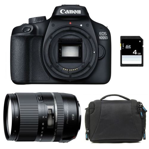 Canon Eos 4000D + Tamron 16-300 Vc + Sac + Carte Sd 4Go