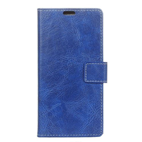 Etui en PU rétro magnétique bleu pour votre Samsung Galaxy J6 Plus/J6 Premium