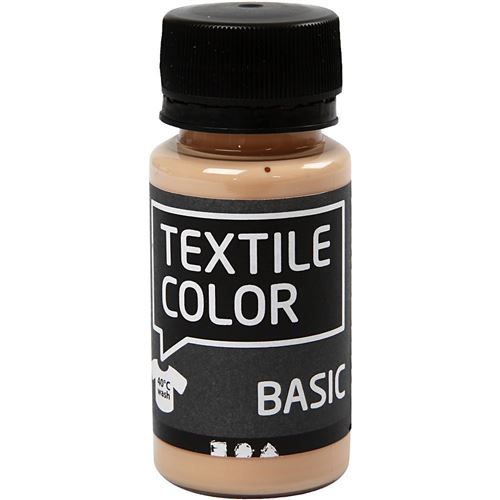 Creotime peinture textile Basic 50 ml beige clair