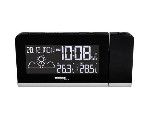 Techno Line WT 539 radiopiloté(e) Réveil numérique noir