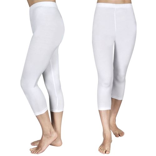 Set de 2 leggings courts pour fille blancs 122/128