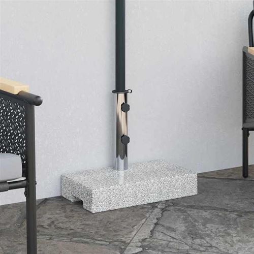 vidaXL Socle de parasol Granite rectangulaire 25 kg