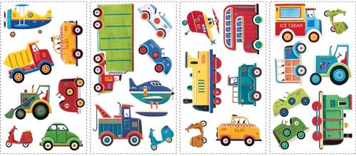 RoomMates stickers muraux Vinyle de transport 26 pièces