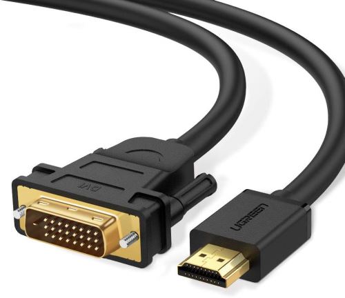 Câble HDMI Mâle vers DVI D 24 1 Mâle 1080P Supporte Transmission Bidirectionnelle, plaqué or, 3m