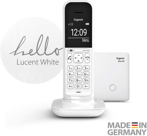 Gigaset CL390A Téléphone Analog/dect Blanc CL390A, Téléphone Analog/dect, Combiné sans Fil, Haut-Parleur, 150 entrées, Blanc